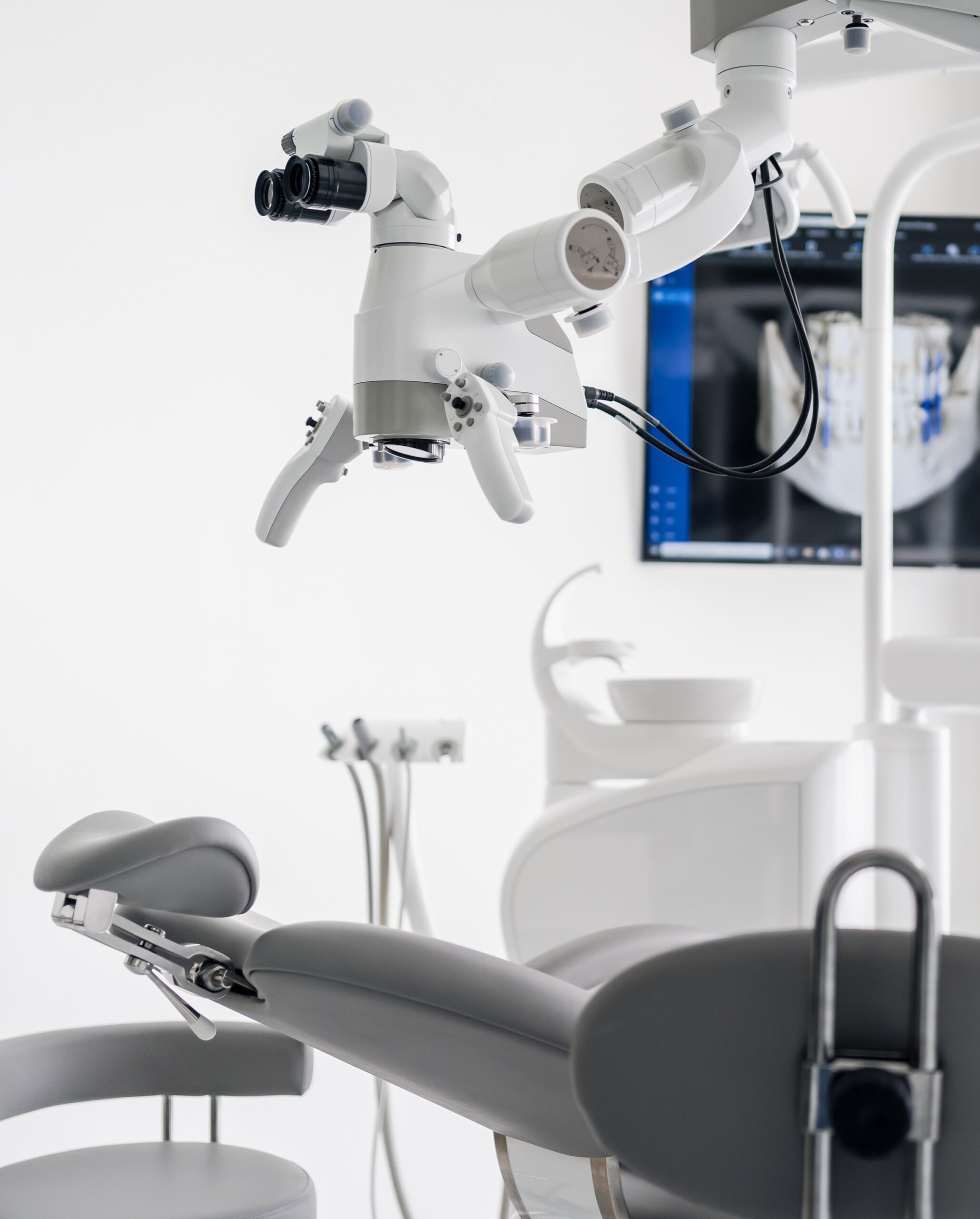 Dental chair and other accessories during Modern dental practice